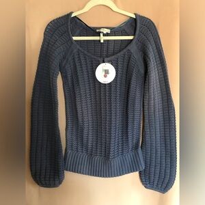 BCBGGENERATION indigo scoop neck sweater